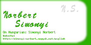 norbert simonyi business card